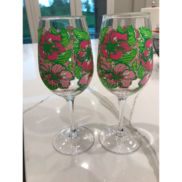 Lilly Pulitzer Accessories - Lilly Pulitzer wine glasses